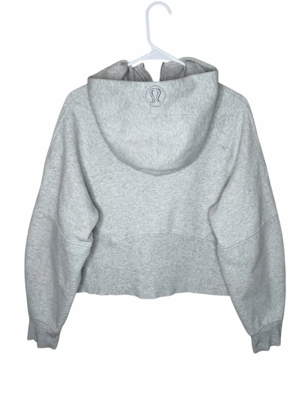 Lululemon Scuba Oversized Full Zip Heathered Core Ultra Light Grey Size M/L - Picture 6 of 11
